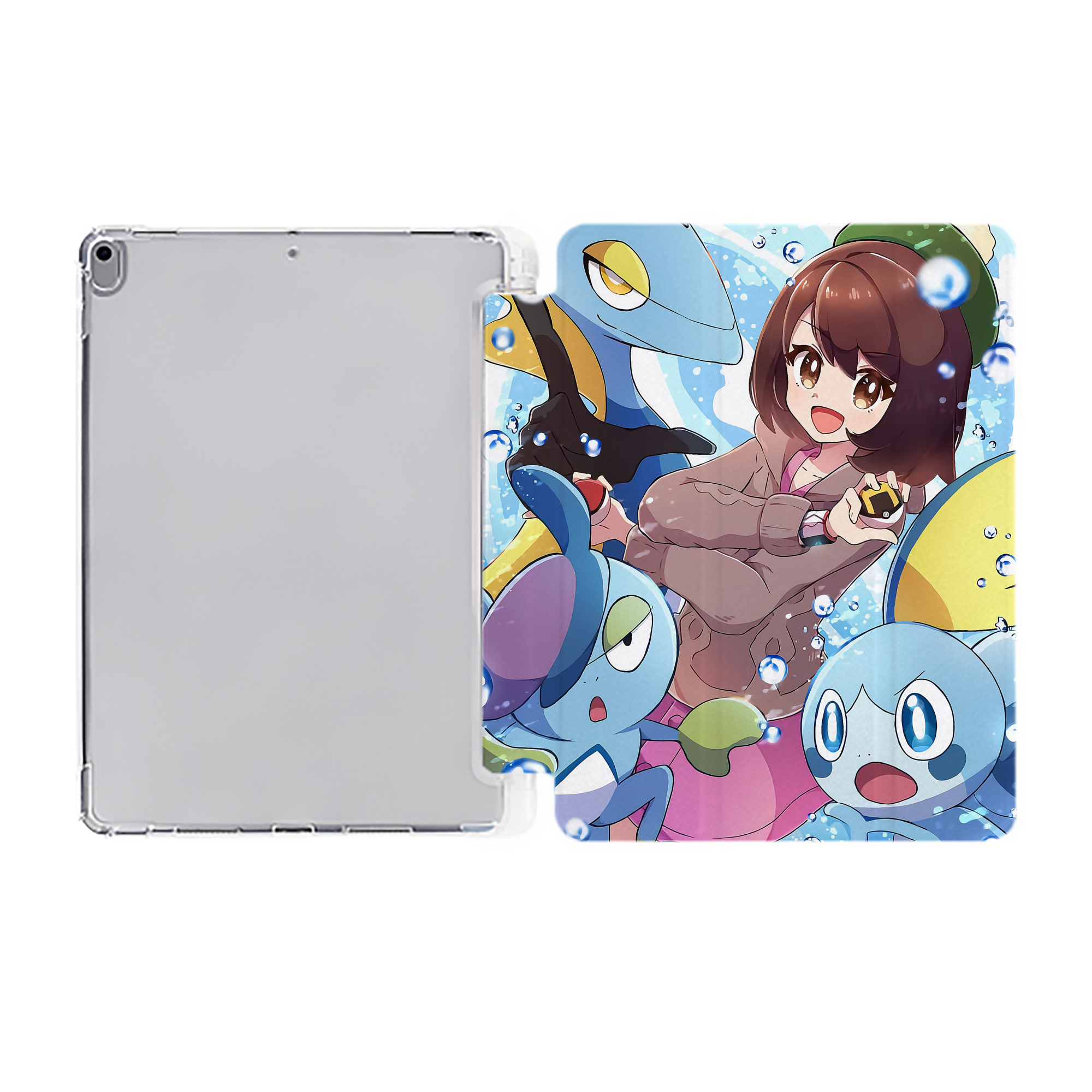 （画像用） ポケットモンスター Pokémon IPad ケース ペン収納付き 三つ折りスタンド PUレザー×シリコン 対応機種9.5/10.5/10.9インチ